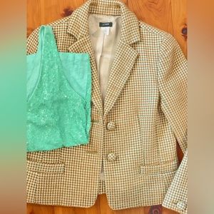 Gorgeous perfect J Crew blazer tank set size 6